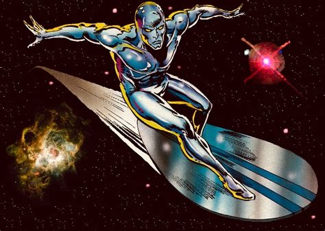 The Silver Surfer Master Of The Spaceway In Red Raven S
