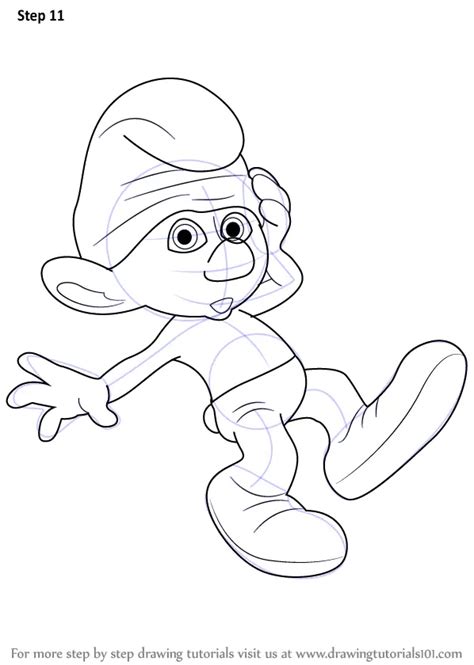 How To Draw Clumsy Smurf From The Smurfs The Smurfs Step By Step