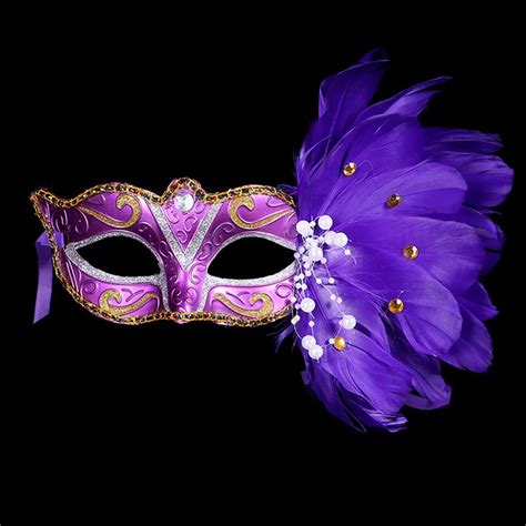 Masquerade Feather Sexy Venetian Mask Women For Face Multi Color