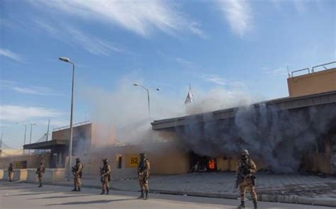 الخارجية العراقية قصف السفارة الأمريكية في بغداد عدوان