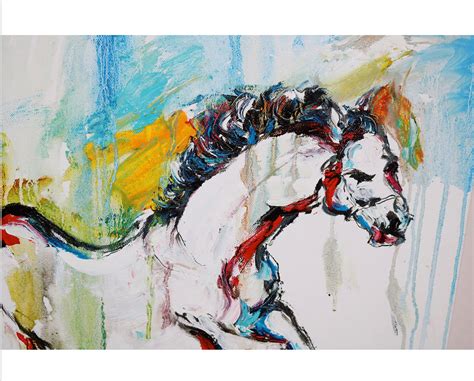 Horse Painting Abstract Original Oil Painting By Skylar Croft
