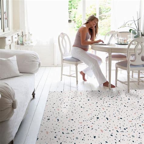 Using components as varied as marble, granite, and stone, terrazzo tile can easily provide several amazing textures in one tile. Terrazzo floor mat, Scandinavian style, Modern rug ...