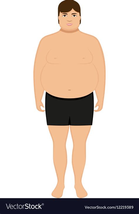 Cartoon Fat Man Adult Big Boy Royalty Free Vector Image