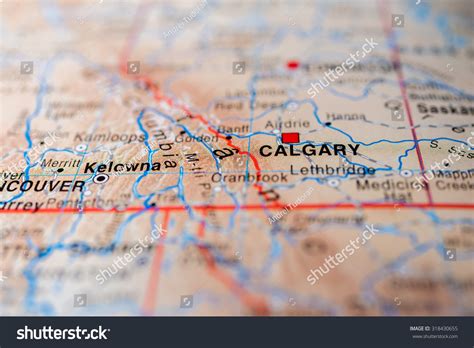 Map View Of Calgary Canada Stock Photo 318430655 Shutterstock