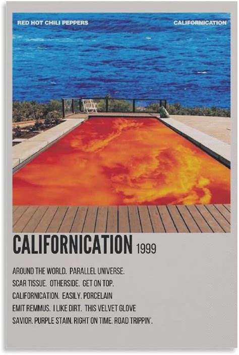 wujige red hot chili peppers californication cover 90s vintage posters for room