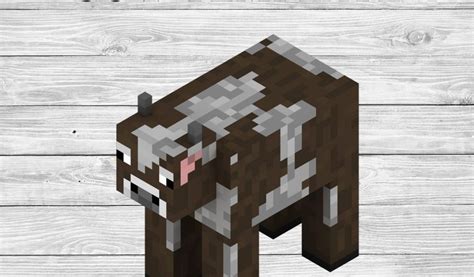 Minecraft Cow Template Cow Printable Minecraft Cow Papercraft Template