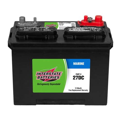 Interstate Batteries Marine Battery Grp 27 12 Mo 675 Cca By Interstate