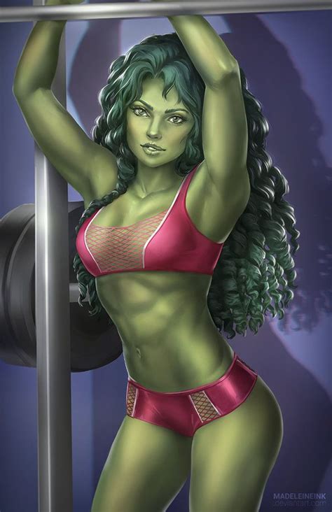 She Hulk By Madeleineink Deviantart Com On Deviantart More At Https Pinterest Com