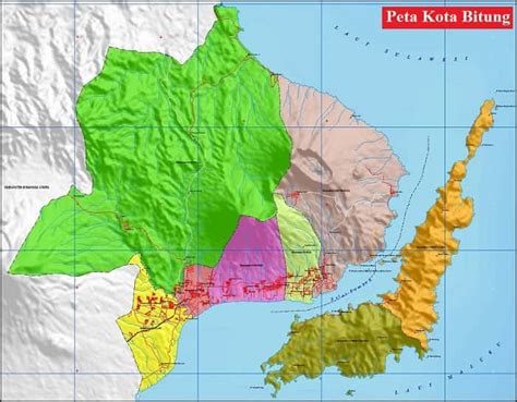 Peta Kota Bitung Sulawesi Utara Terbaru Hd Dan Keterangannya