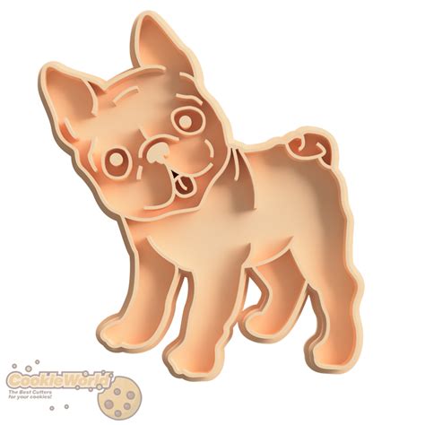 Stl File Pug Cookie Cutter And Stamp・3d Printer Design To Download・cults