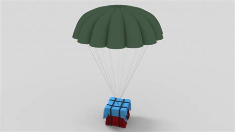 Pubg Airdrop With Parachute 3d Model 3 Obj Fbx C4d 3ds Free3d