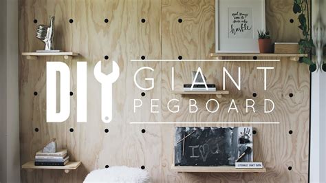 Diy Office Makeover Part 2 Pegboard Wall With Home Depot Youtube