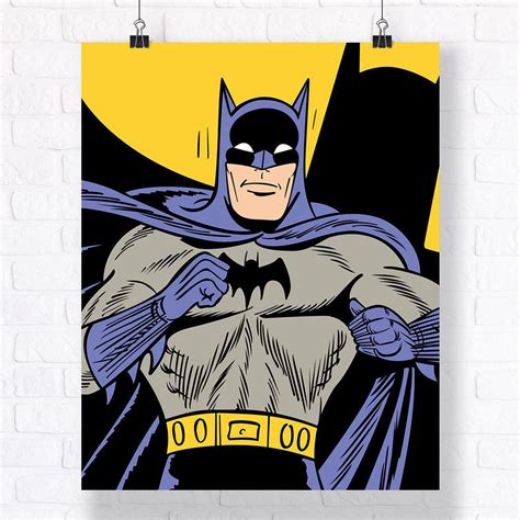 Original Batman Portrait 1960s Customizable Comic Book Etsy Batman