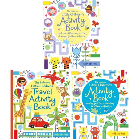 Usborne Little Childrens Activity Books 3 Books Collection Set