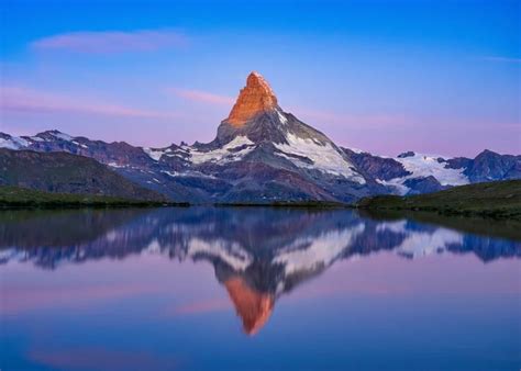 Sunrise On The Matterhorn From Stellisee Lake Switzerland 6000x4000