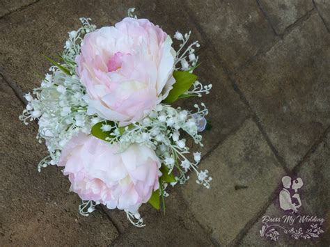 dress my wedding peonies with lilies of the valley bouquet