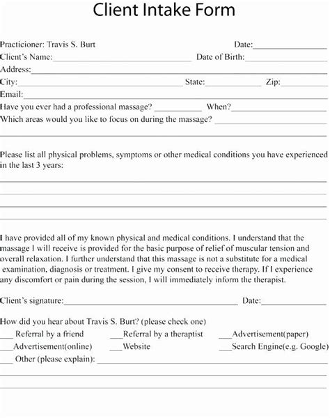 √ 30 Medical Intake Forms Template Effect Template
