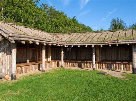 Viking Age Storage Farm House In A Village — Stock Photo © Ronyzmbow