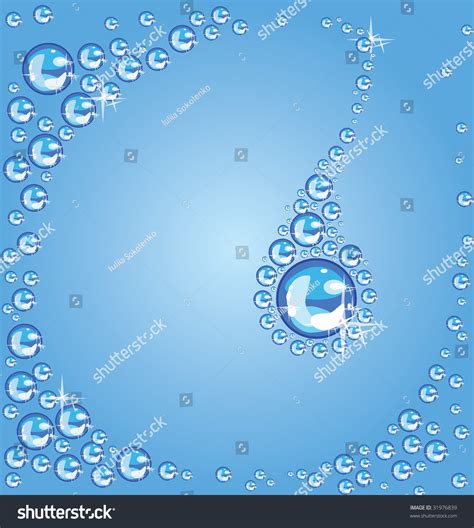Shining Blue Water Drop Background Stock Photo 31976839 Shutterstock
