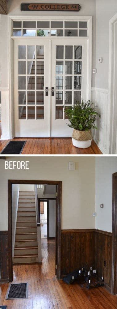 My thought was, by installing french doors with a transom window, the hallway could be closed off but still feel wide open. For the first step of our downstairs hallway makeover, we ...