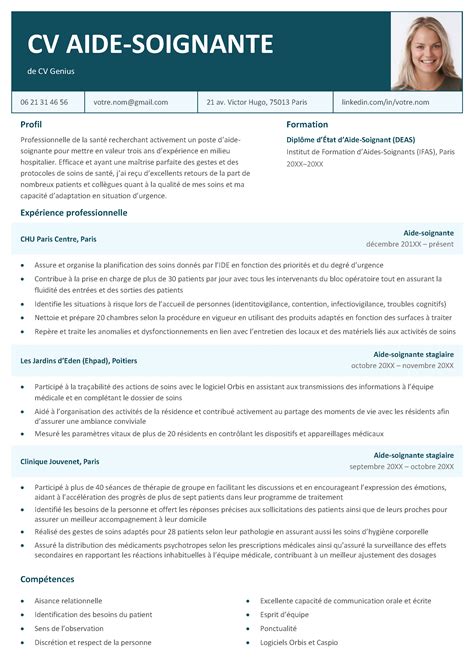 Cv Aide Soignante Mod Le Et Exemple