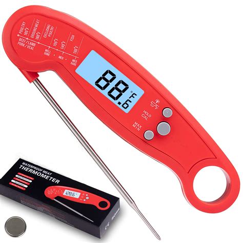 Fast Instant Read Meat Thermometer Waterproof Digital Food Thermometer