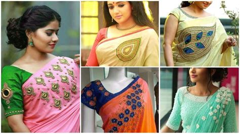 Different Types Of Designer Saree And Blouse Simple Craft Idea