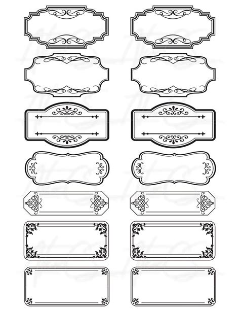 Blank Apothecary Labels