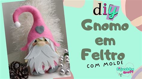 Gnomo Feltro Tutorial Diy De Natal YouTube