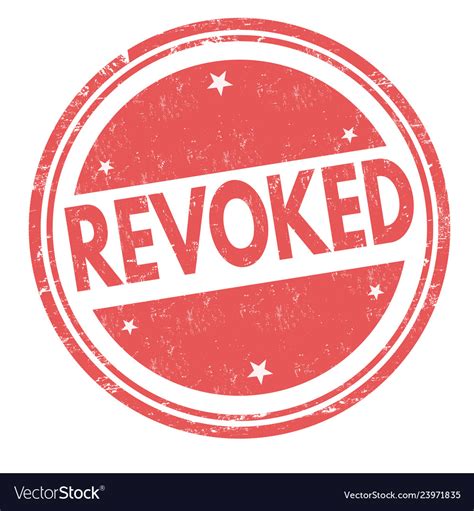 Revoked Sign Or Stamp Royalty Free Vector Image