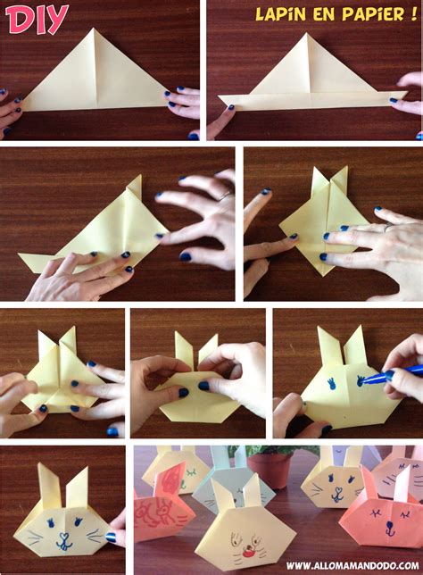 Diy Lapin En Papier Vidéo Origami Facile Allo Maman Dodo