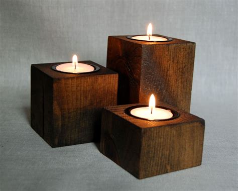 Lavender Crate Wooden Tealight Holders