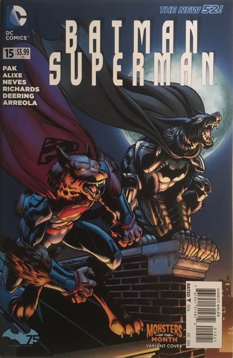 Batman Superman New 52 15 Monsters Of The Month Variant Cover