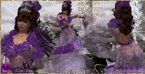 Second Life Marketplace Sensual Spanish Princess Flamenco Gown Lilac