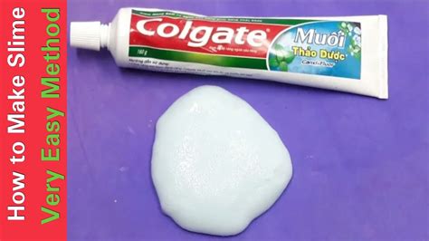 How To Make Slime Colgate Toothpaste And Glue Without Borax Without