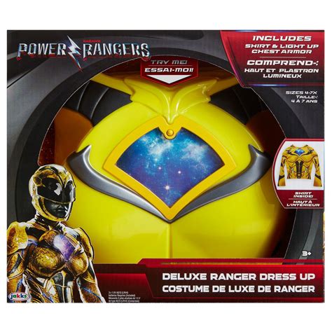 Power Rangers Yellow Deluxe Ranger Dress Up Set With Light