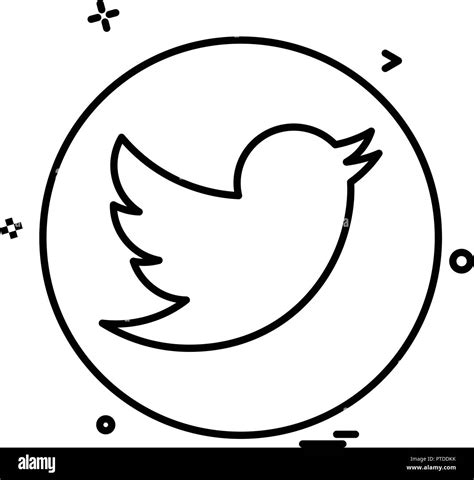 Media Network Social Twitter Icon Vector Design Stock Vector Image