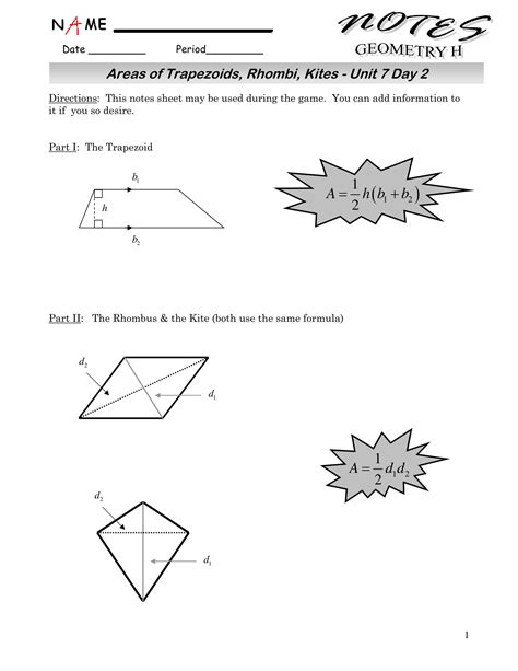 Some of the worksheets displayed are 6 properties of trapezoids, properties of trapezoids and kites, geometry work name kites and trapezoids period, kites and trapezoids work answers, kites and trapezoids work answers, a is a quadrilateral with exactly two pairs of congruent. 9+ Geometry Worksheet Examples for Students - PDF | Examples