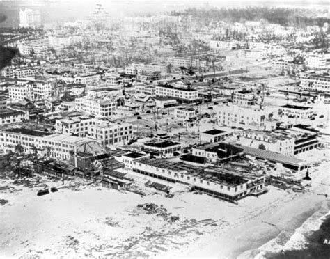 Florida Memory Aerial View Of South Miami Beach Showing Damage After
