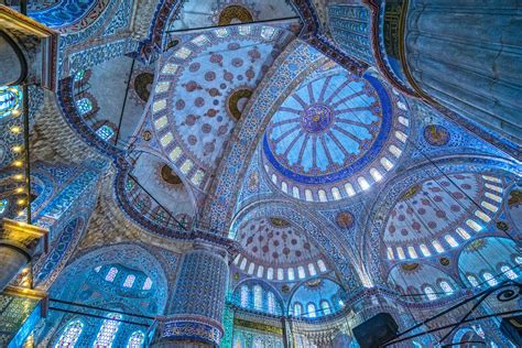 Interior Of The Blue Mosque In Istanbul Turkey Muslim Girl