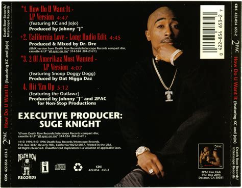 Promo Import Retail Cd Singles And Albums 2pac How Do U Want It