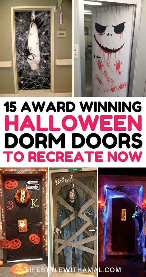 Spooktacular Dorm Halloween Door Decorations To Copy Right A Diy Halloween Door Decorations