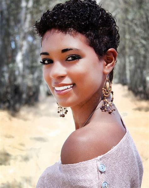 Curly Short Crop Pixie Haircut For Black Women Women Hairstyles