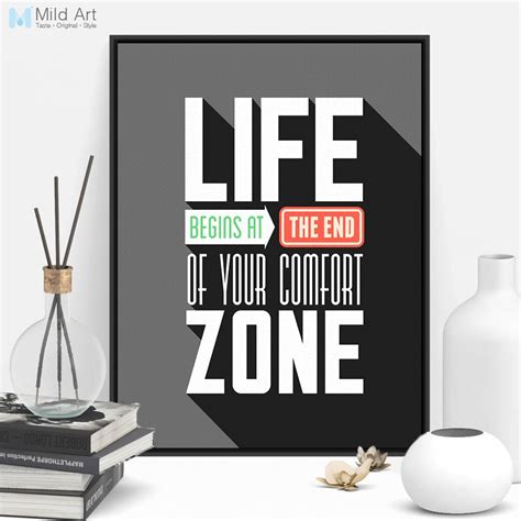 Modern Minimalist Black White Motivational Typography Quotes A4 Huge