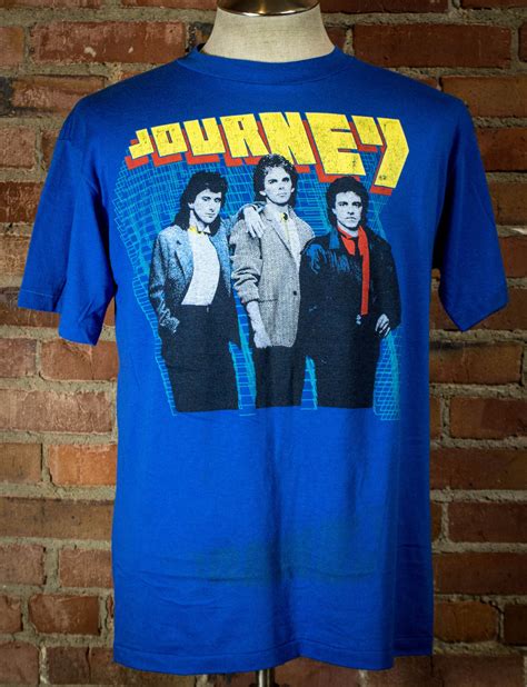 Vintage Journey Raised On Radio 1986 Blue Concert T Shirt Unisex Large