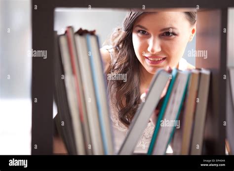 Student Studying In The Library Stock Photo Alamy