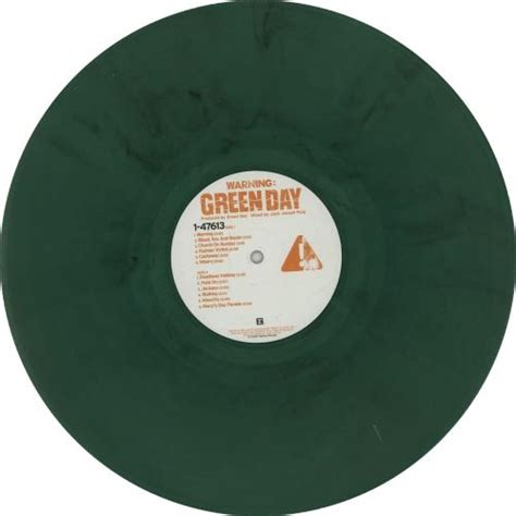 Green Day Warning Green Vinyl Uk Vinyl Lp Album Lp Record 167025