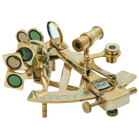 brass sextant sailor star navigation nautical decor scope mirror arc vintage brass harbor