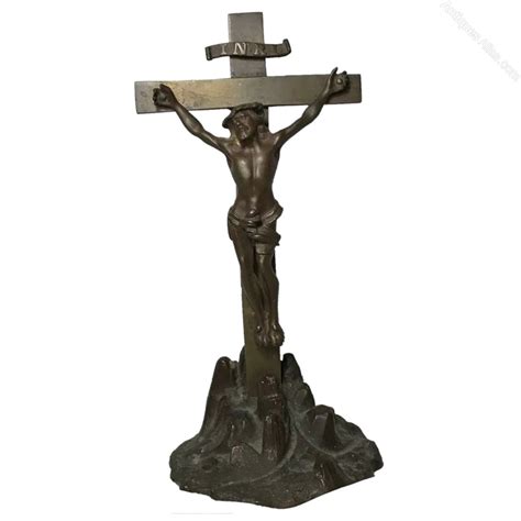 Antiques Atlas French Bronze Religious Crucifix Jesus Cross Statue