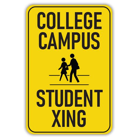 College Campus Student Crossing American Sign Company